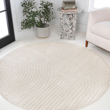 Skagen Minimalist Curve Geometric Area Rug